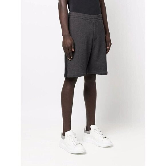 Alexander Mcqueen Stripe-Detail Track Shorts XS Mens Gray Fleece NWOT - Picture 1 of 14
